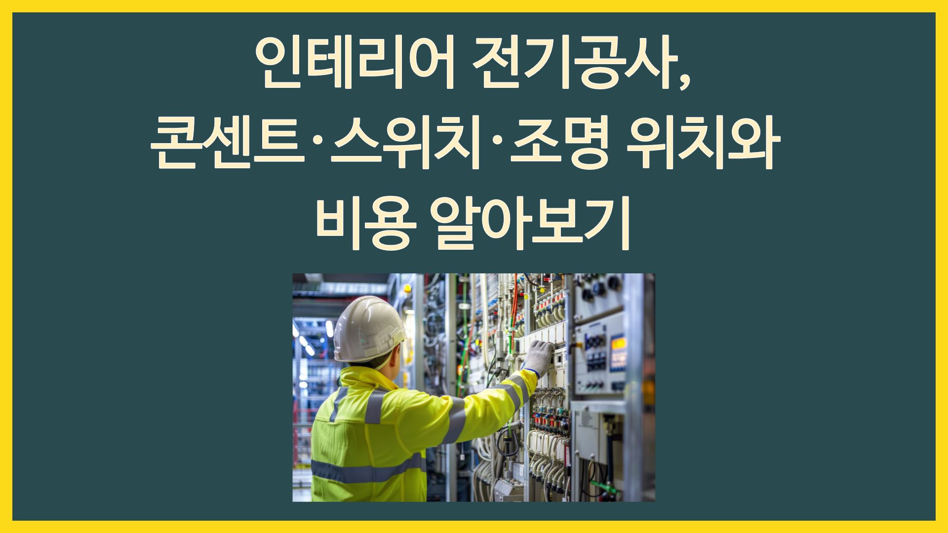 인테리어 전기공사, 콘센트·스위치·조명 위치와 비용 알아보기